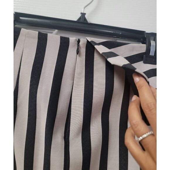 Mason Asymmetrical Striped Peplum Skirt 0 - Picture 6 of 9